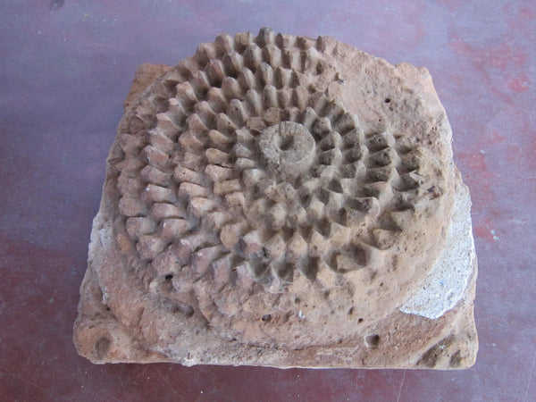 Terracotta Brick with Lotus motif, Sridhar Temple, Vrindavan Das Thakur’s Sripat. 300 hundread years old.