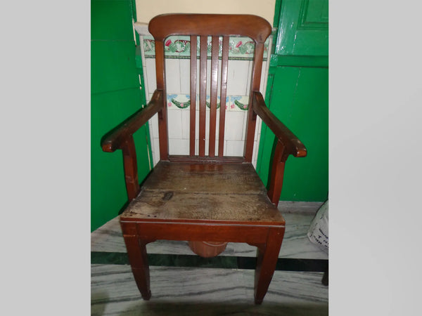 Wooden Chair used by Srila Bhakti Vinod Thakur.
